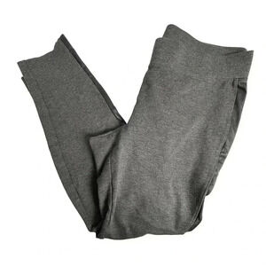 White House Black Market Women's Gray Leggings Size M black tuxedo stripe sides